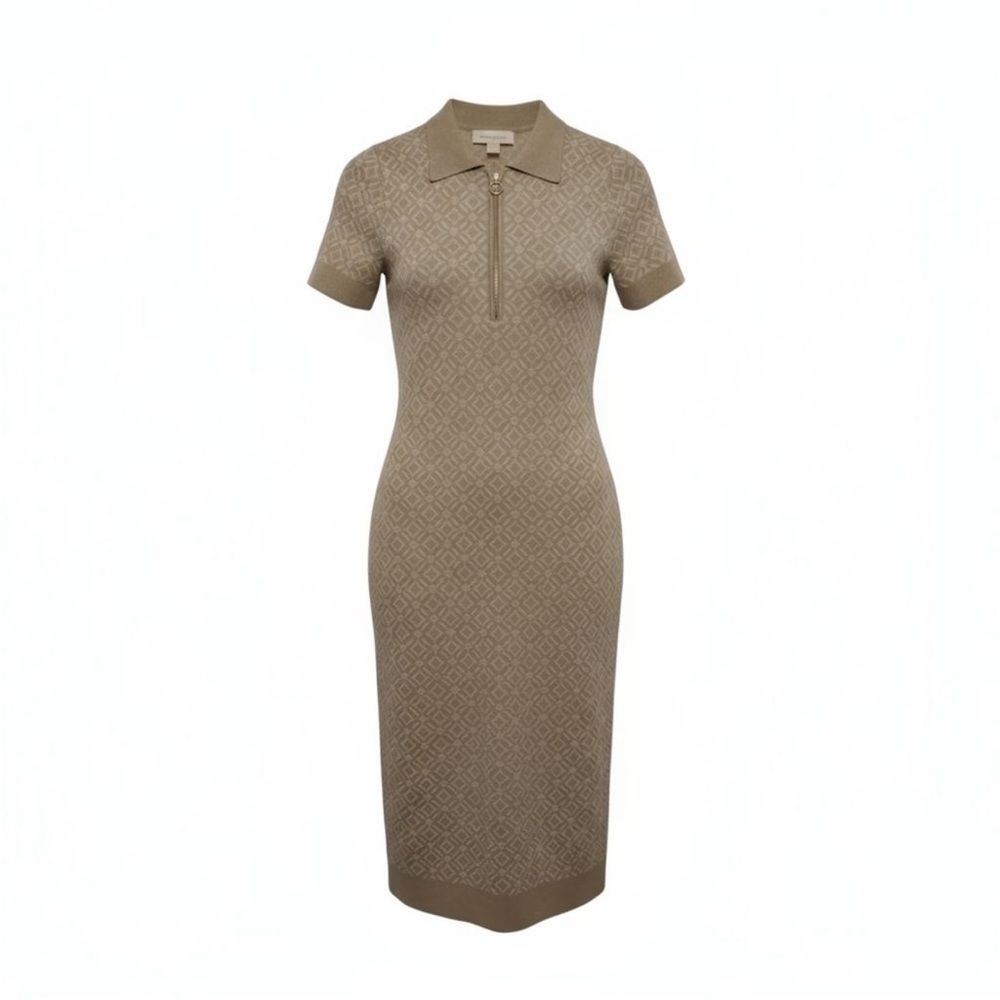 Gold MK LOGO Short Sleeve Polo Dress